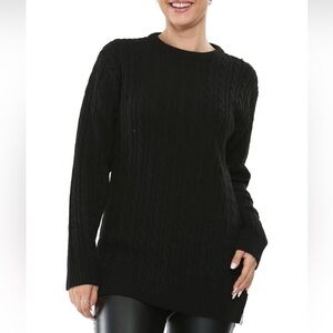 NWOT Women’s Size Large Black long knit sweater